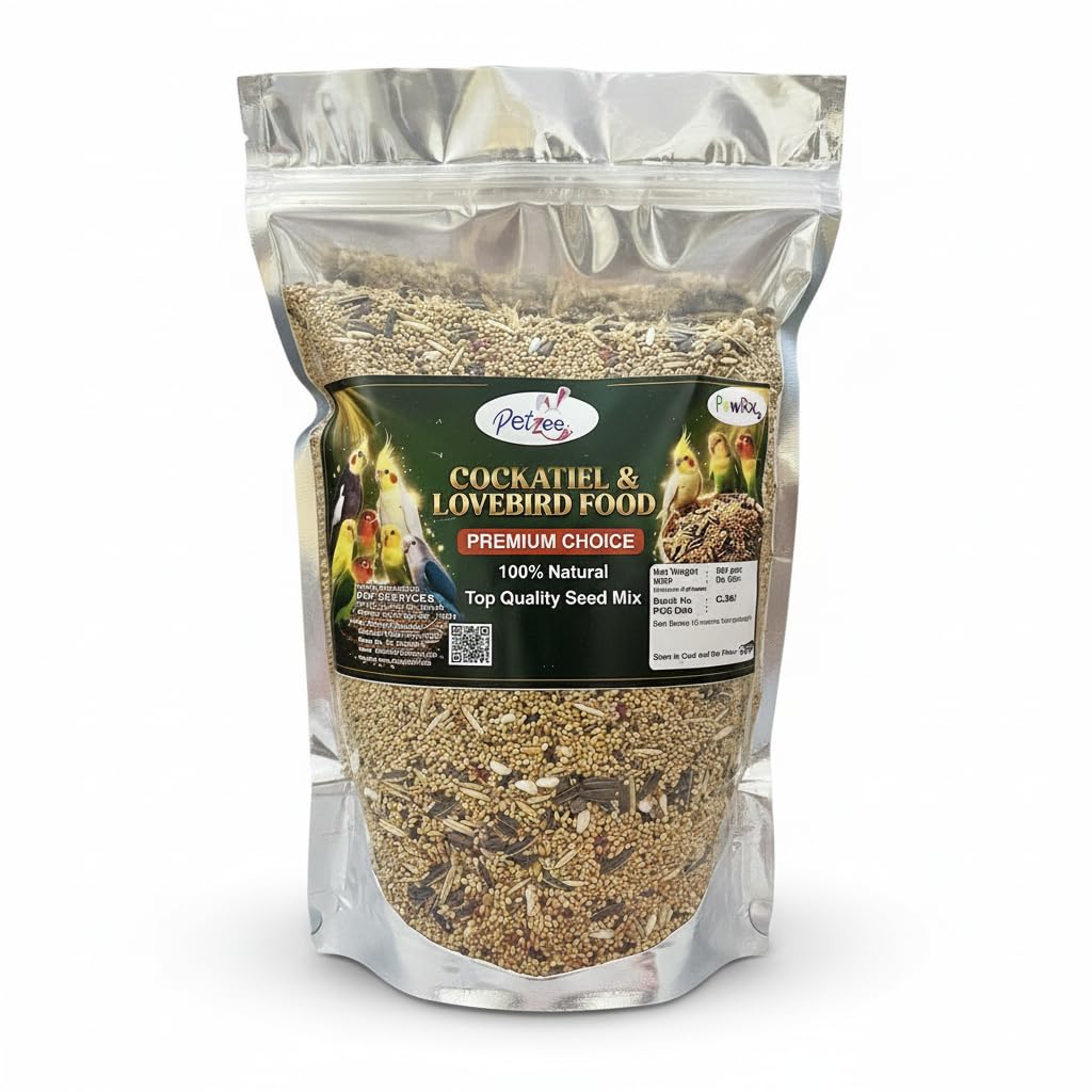 Mix Seed Bird Food for Cockatiel & Lovebirds (950gm) Bird Food for All Life Stages | Natural & Healthy, Balanced Nutrition Seeds