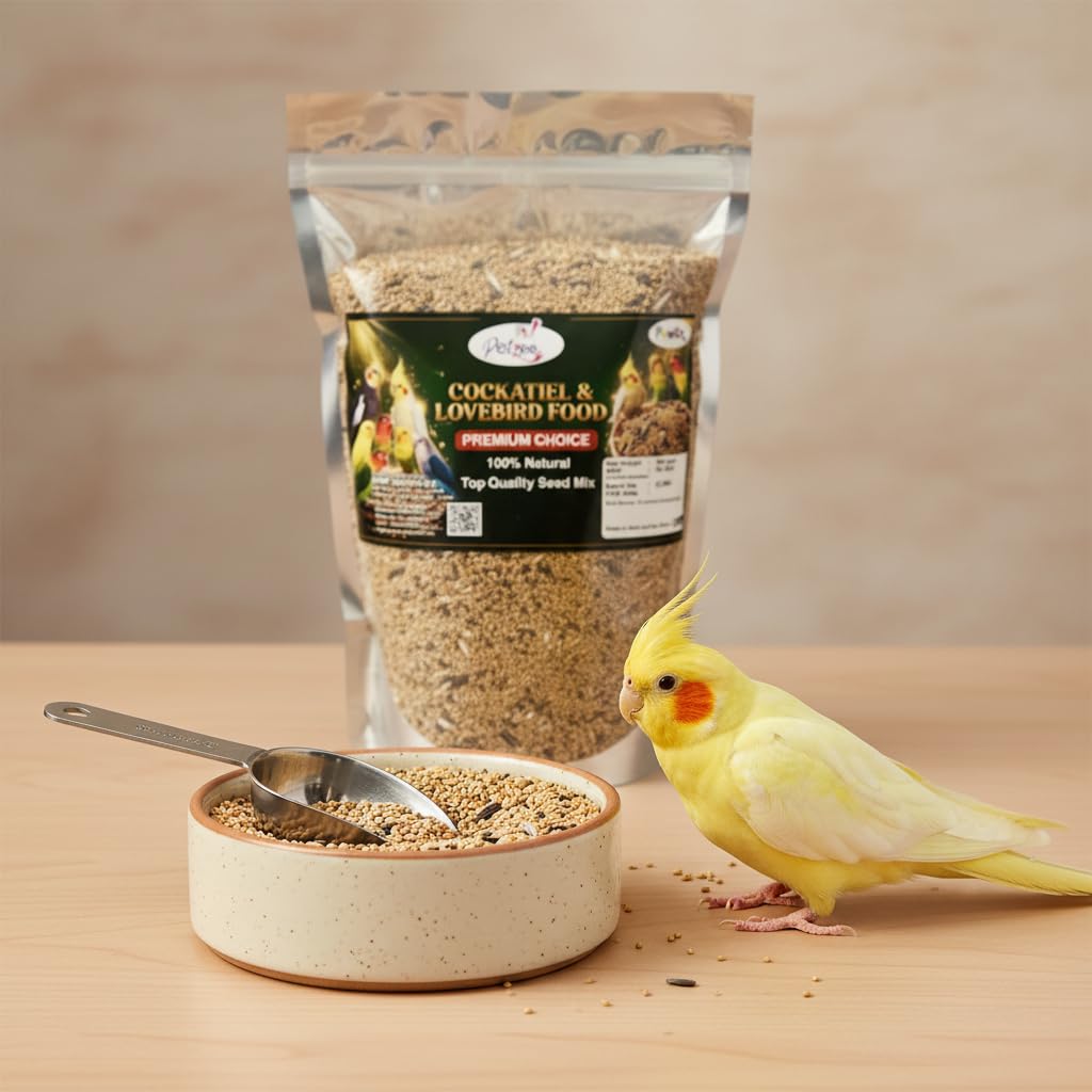 Mix Seed Bird Food for Cockatiel & Lovebirds (950gm) Bird Food for All Life Stages | Natural & Healthy, Balanced Nutrition Seeds
