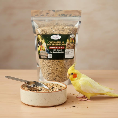 Mix Seed Bird Food for Cockatiel & Lovebirds (950gm) Bird Food for All Life Stages | Natural & Healthy, Balanced Nutrition Seeds