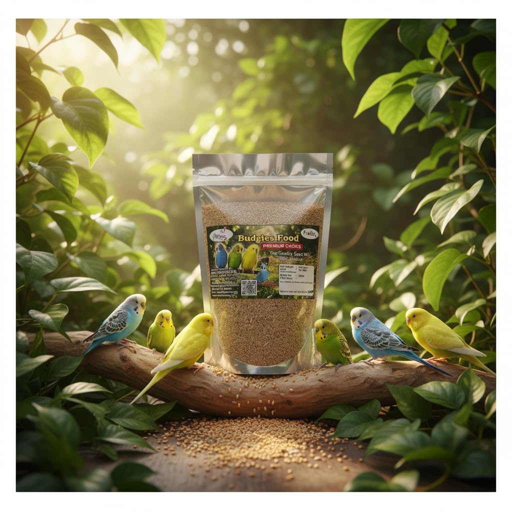 Bird Food for Budgies Mix Seeds, (950gms) for All Life Stages, High-Fiber Balanced Nutritious Daily Diet for All Bird Types