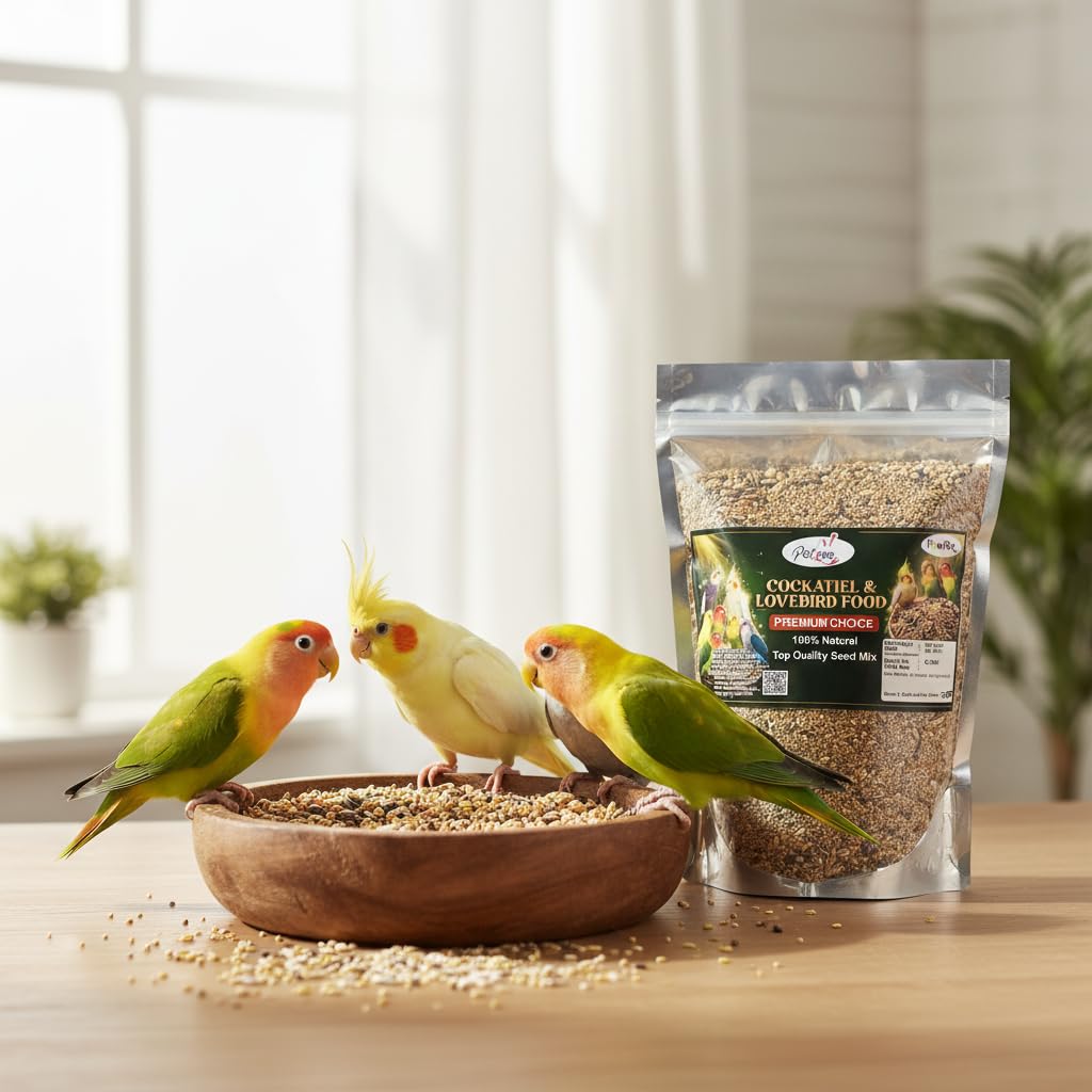 Mix Seed Bird Food for Cockatiel & Lovebirds (950gm) Bird Food for All Life Stages | Natural & Healthy, Balanced Nutrition Seeds