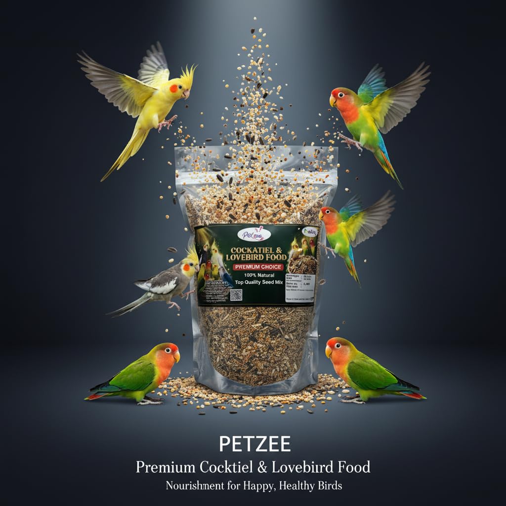 Mix Seed Bird Food for Cockatiel & Lovebirds (950gm) Bird Food for All Life Stages | Natural & Healthy, Balanced Nutrition Seeds