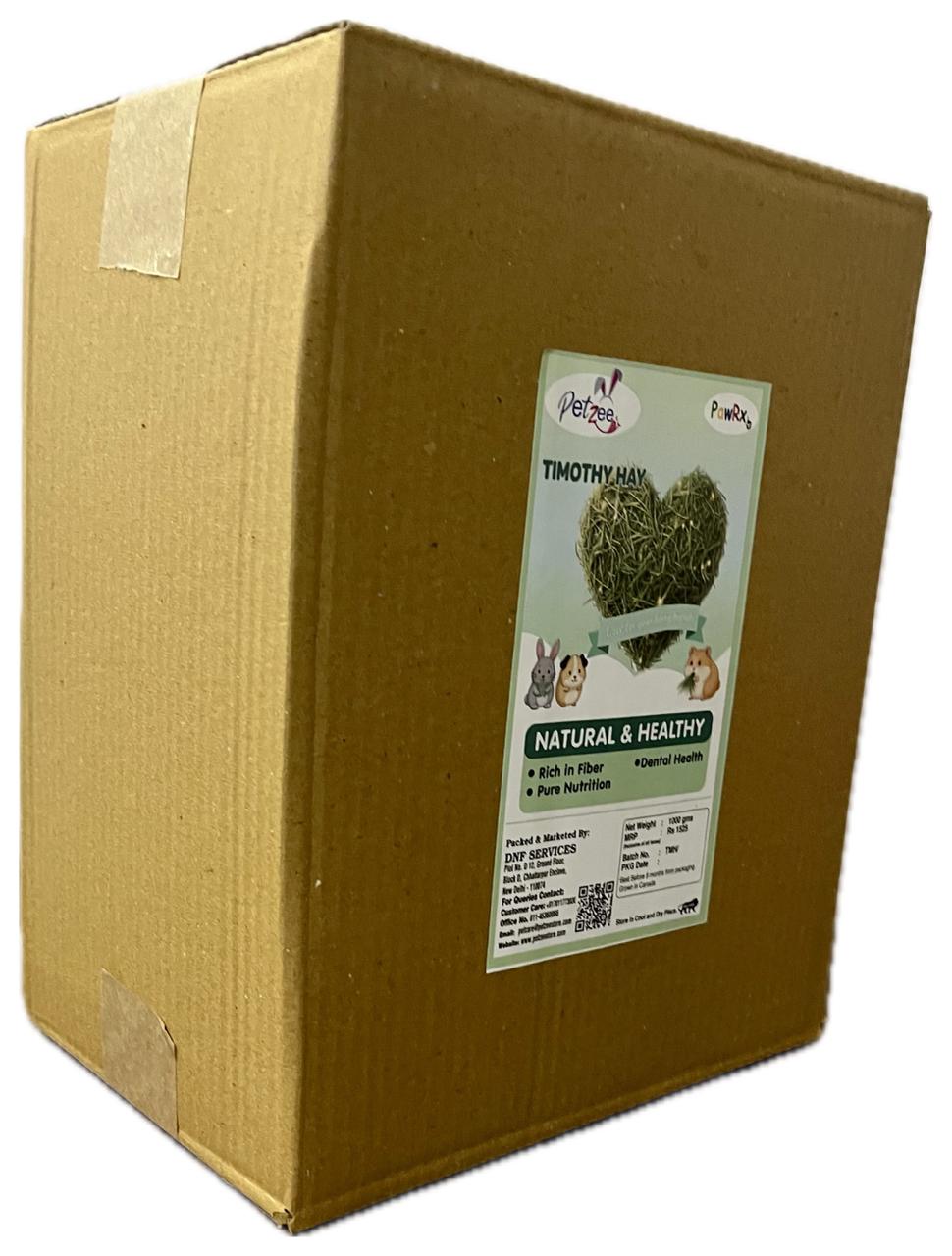 PETZEE Timothy Hay Food For Rabbits, Guinea Pig, Hamsters And Other Small Animals (1kg)