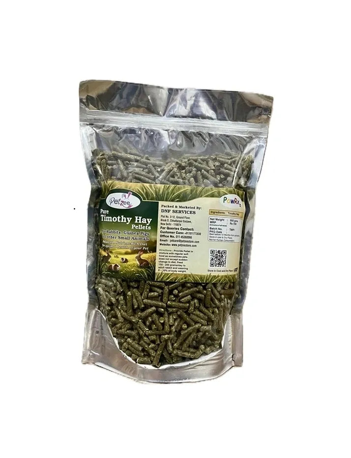 PETZEE PURE Timothy Pellets Premium Nutritious Diet Suitable For All Types Rabbit, Guinea Pig, Nutritionist Choice (950Gm), Adult