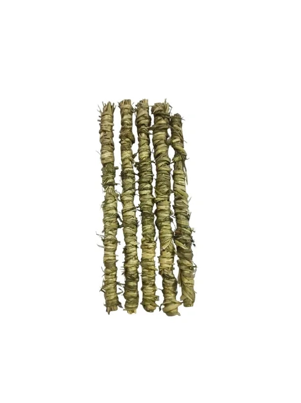 Petzee 100% Organic Timothy Hay Handcrafted Chew Sticks Toy for Small Animals (Pack of 5) Rabbit, Hamsters, Small Animal Food,